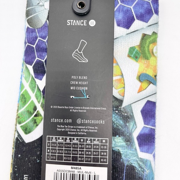 NEW Stance x Beastie Boys Intergalactic Graphic Crew Socks Men’s Large (9-13) - Picture 7 of 7
